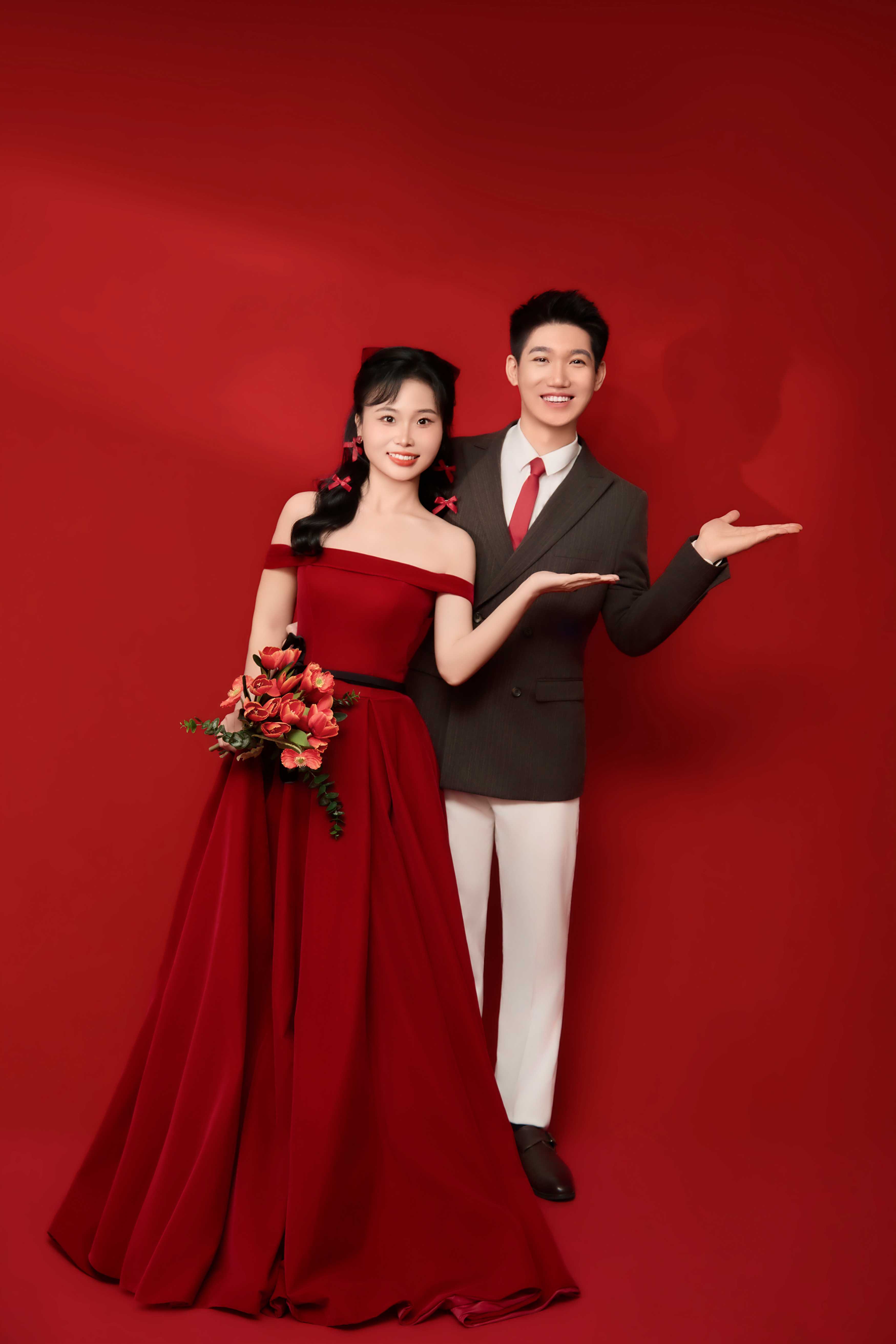 孙慧琳与刘涛的喜嫁婚纱照2