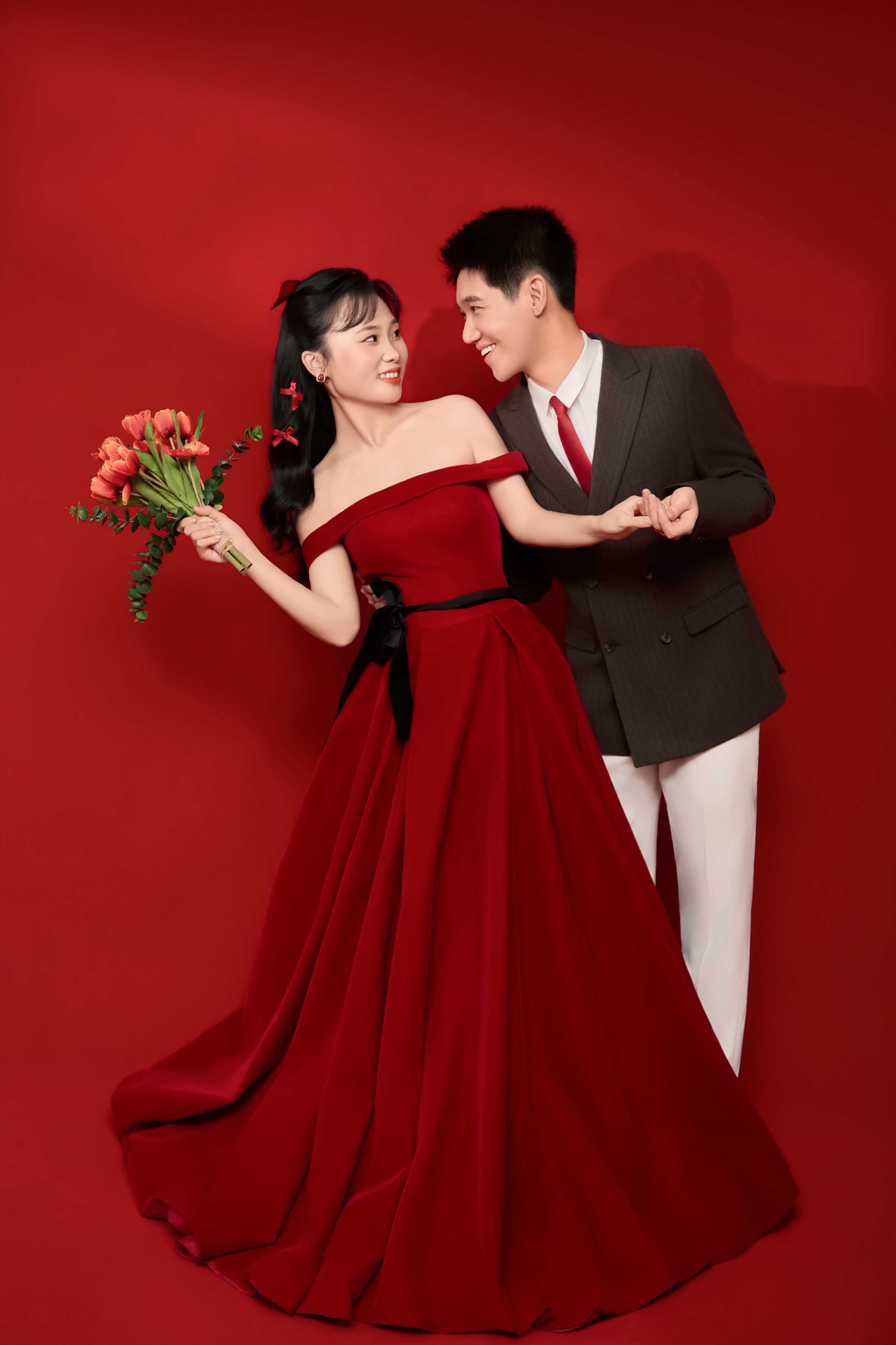 孙慧琳与刘涛的喜嫁婚纱照3